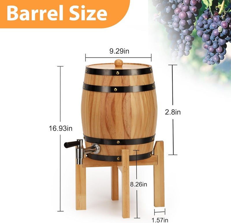 SERdeerCH 3L Wooden Beer Tower Dispenser Drink Built in stainless steel liner, which can hold beer, red wine, white liquor, cocktails, etc Removable Easy to Clean Keg Tag for Party - Image 2